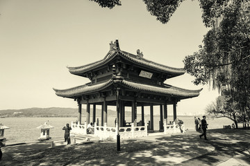杭州西湖旧照片