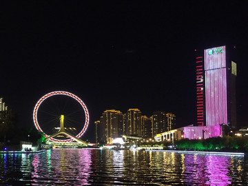 天津海河夜景