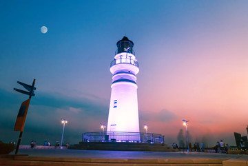 青岛情人坝夜景