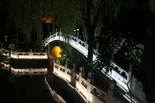 小桥夜景