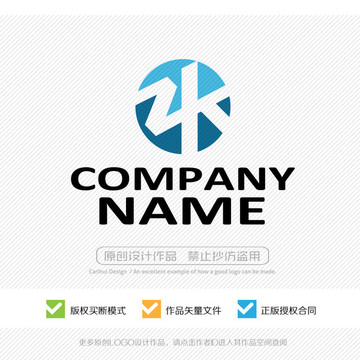 zk字母kz字母LOGO