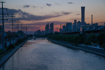 城市夕阳风光