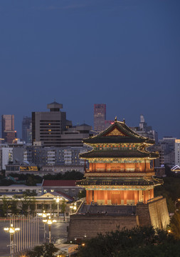 北京正阳门夜景