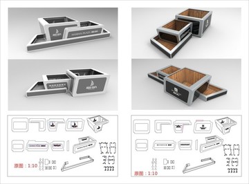 花箱效果图矢量图