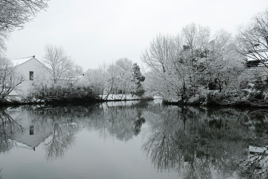 西溪雪景