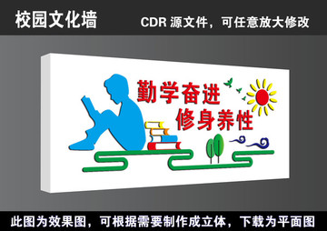 學(xué)校修身養(yǎng)性勵(lì)志文化墻立體展板