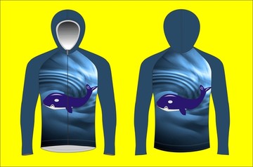 釣魚服紫魚帶帽衫騎行釣魚服