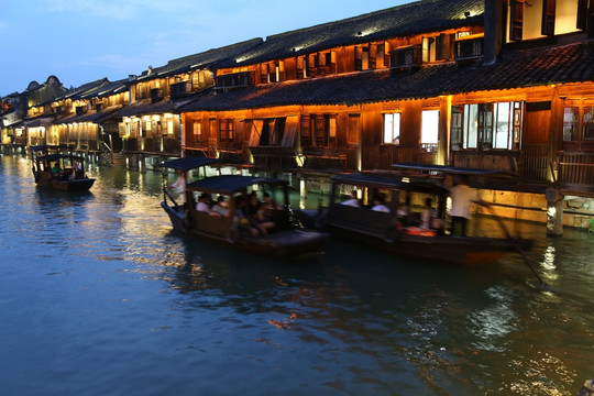 乌镇水乡夜景