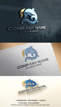 海豚跳躍品牌logo