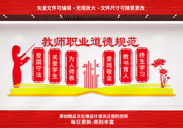 校園文化墻教師職業(yè)道德