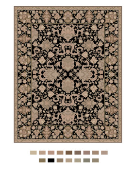 欧式复古图案经典地毯图案