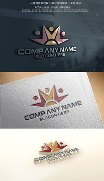人物兒童教育培訓LOGO設計