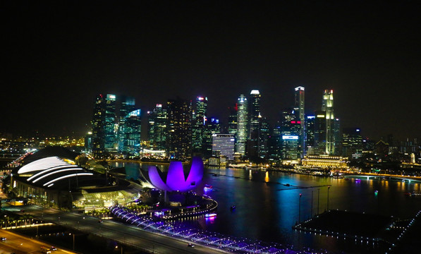 新加坡都市夜景风光