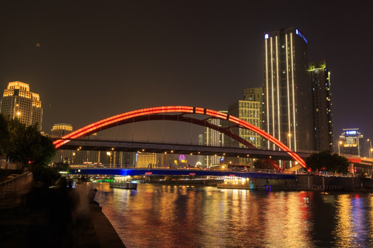 天津海河金刚桥夜景