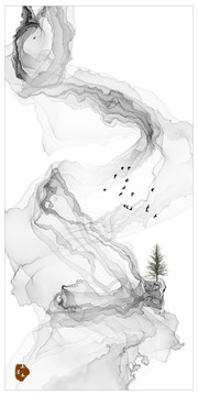 水墨意境山水畫