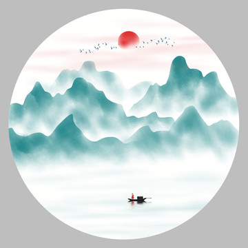 水墨山水畫(huà)