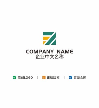 ZF字母logo