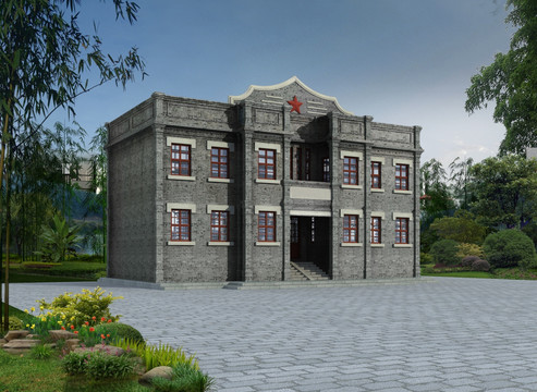 民國建筑效果圖