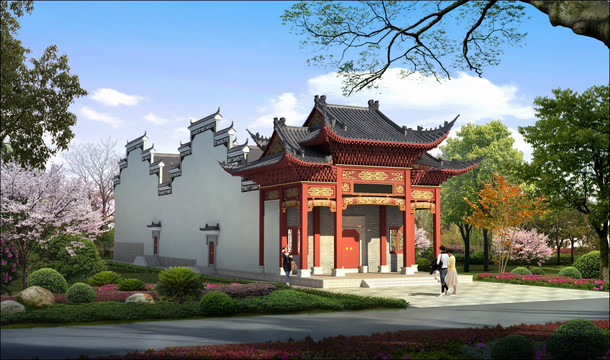 祠堂效果圖