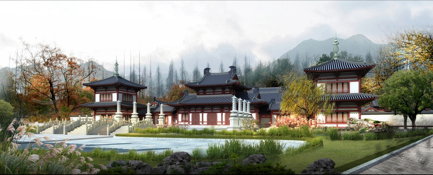 寺廟山門(mén)入口