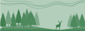 小清新樹(shù)林背景banner
