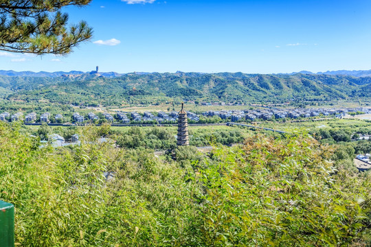 俯视避暑山庄永佑寺舍利塔