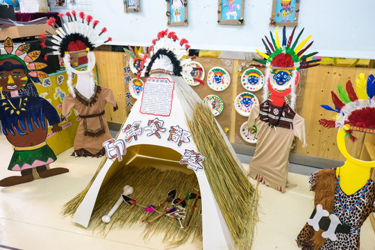 印第安部落 幼儿园 艺术节