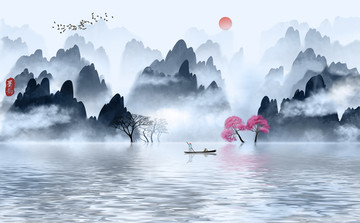 水墨裝飾畫