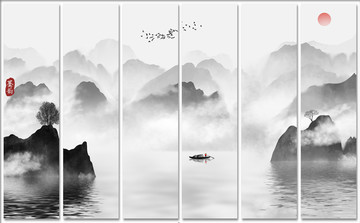 水墨意境山水畫