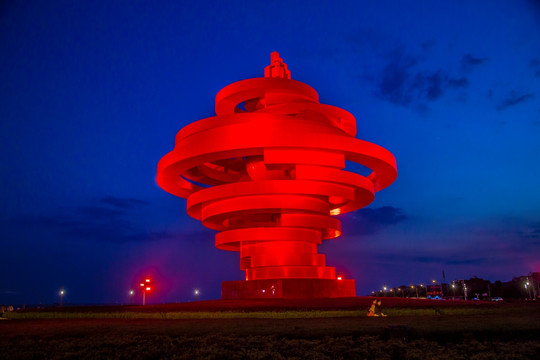 青岛五四广场夜景