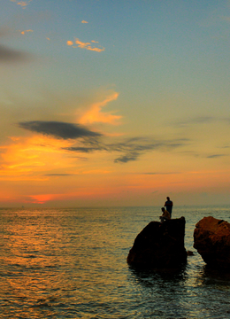 夕阳海钓