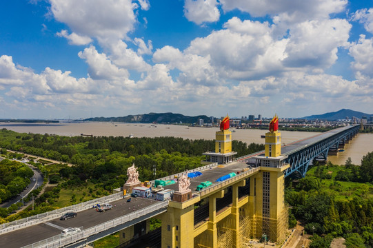 南京长江大桥最新航拍图