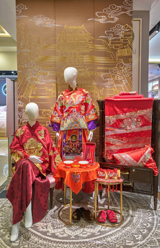 中式女装橱窗