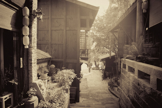 重庆古镇复古照片