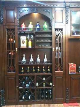 红木酒柜