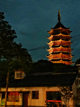 苏州报恩寺夜景夜色