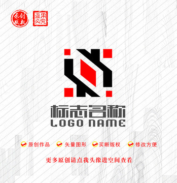 YT字母TY标志二维码logo