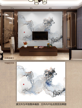 水墨畫(huà)背景墻
