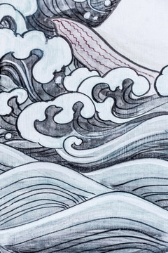 水墨波浪