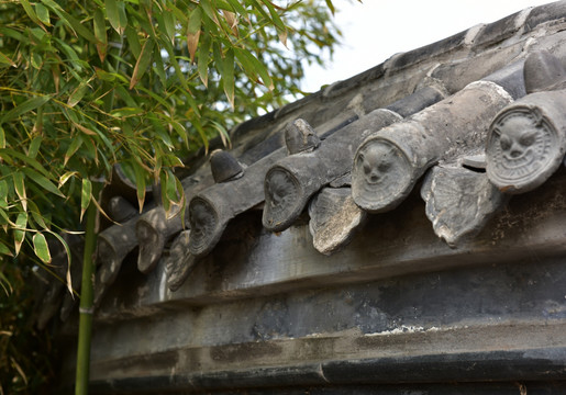 中式院墙青砖灰砖