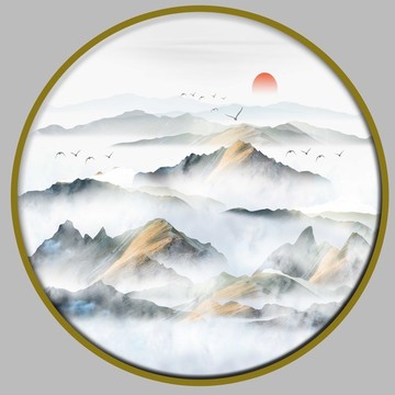 油画山水