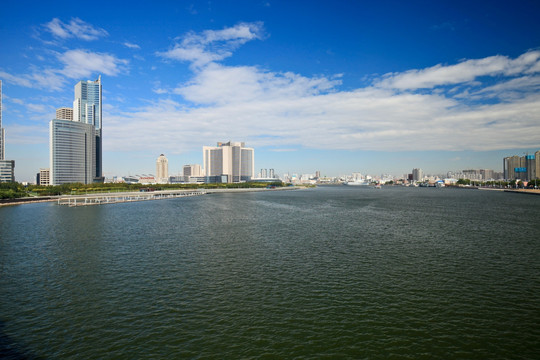 天津塘沽海河风光