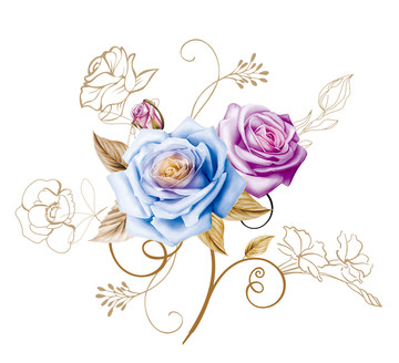 蓝紫玫瑰