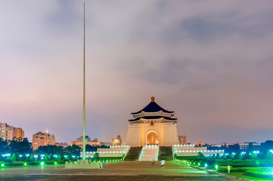 台湾台北中正纪念堂夜景