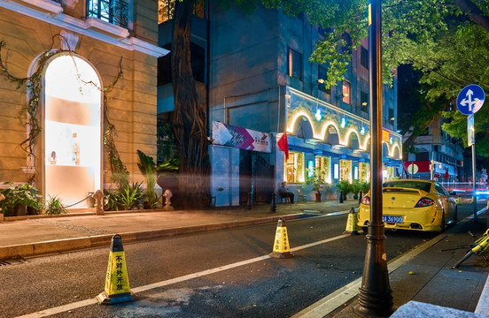 广州沙面建筑夜景