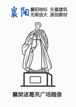 襄樊諸葛亮廣場(chǎng)雕像