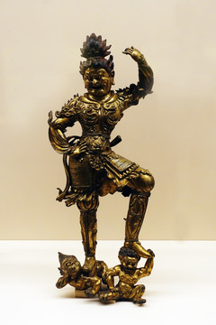 唐代鎏金铜天王像