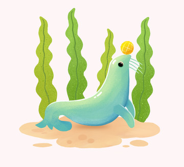 手繪海豹