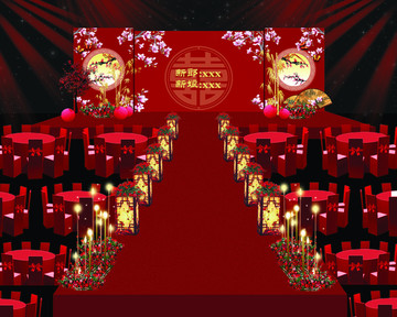 中式婚禮背景