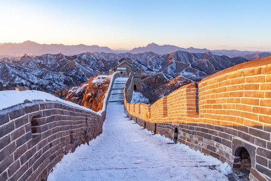 冬季金山岭长城雪景